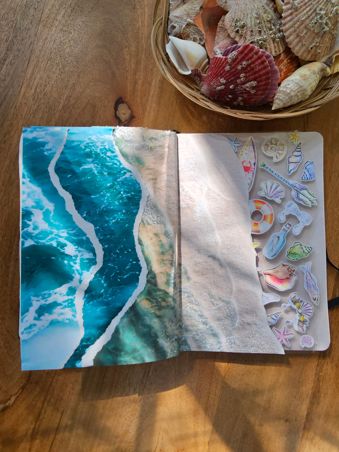 Layered Beach Waves with a See-Through Laminate Effect