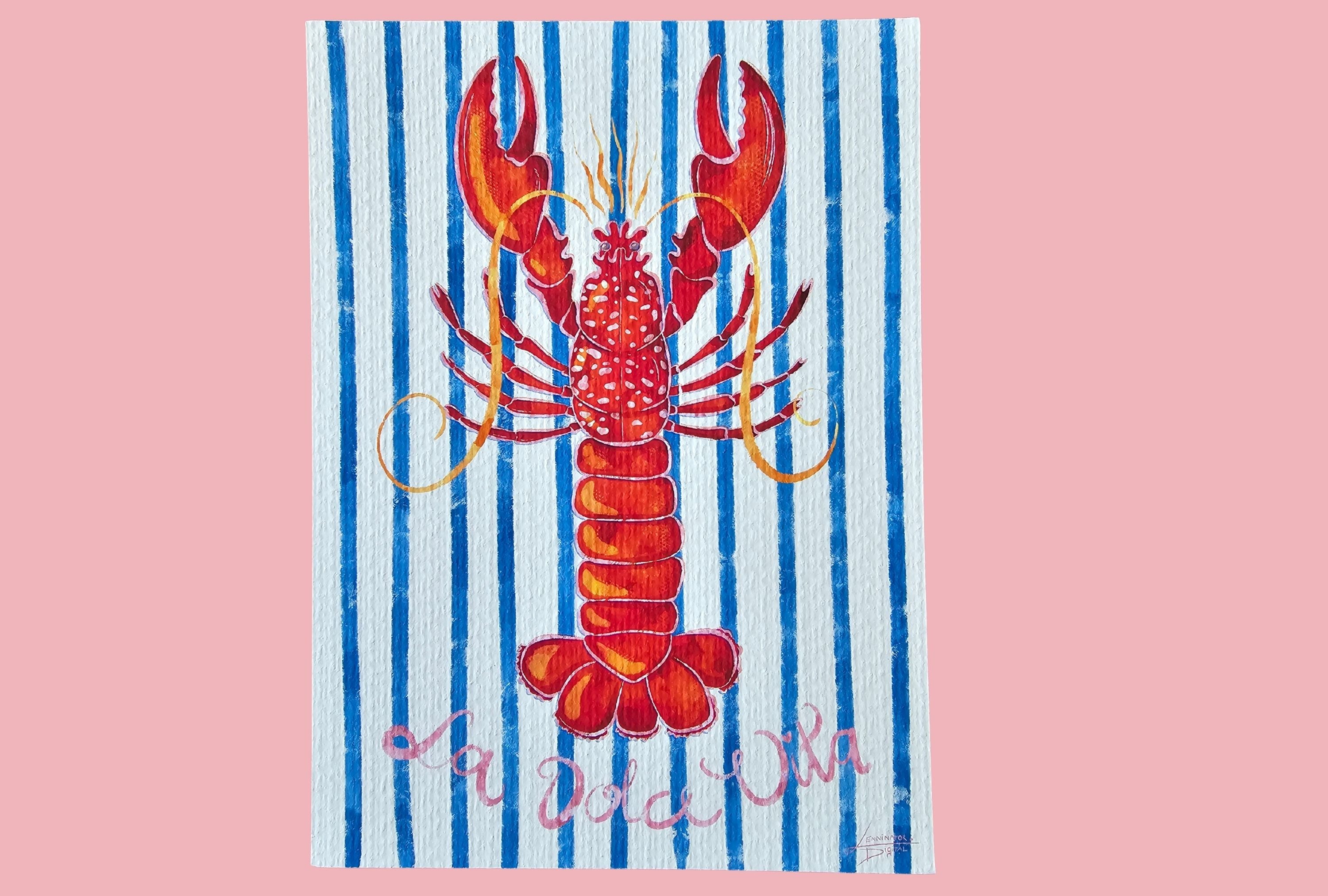 La Dolce Vita Lobster Art Print
