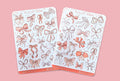 Peach Bows Sticker Sheets
