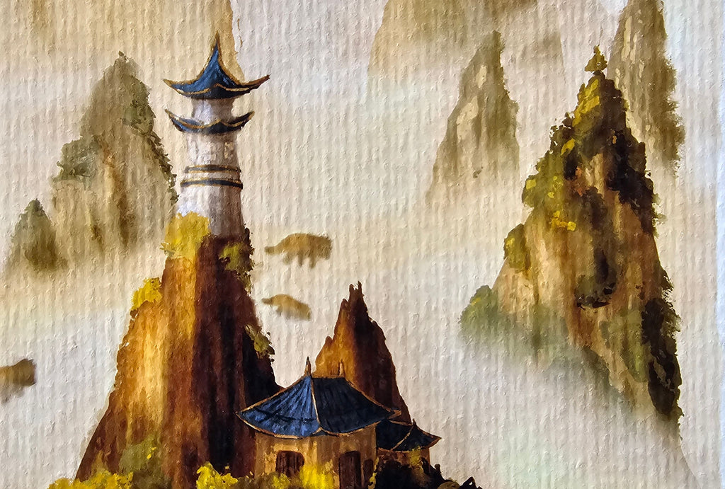 The Lonely Temple Art print