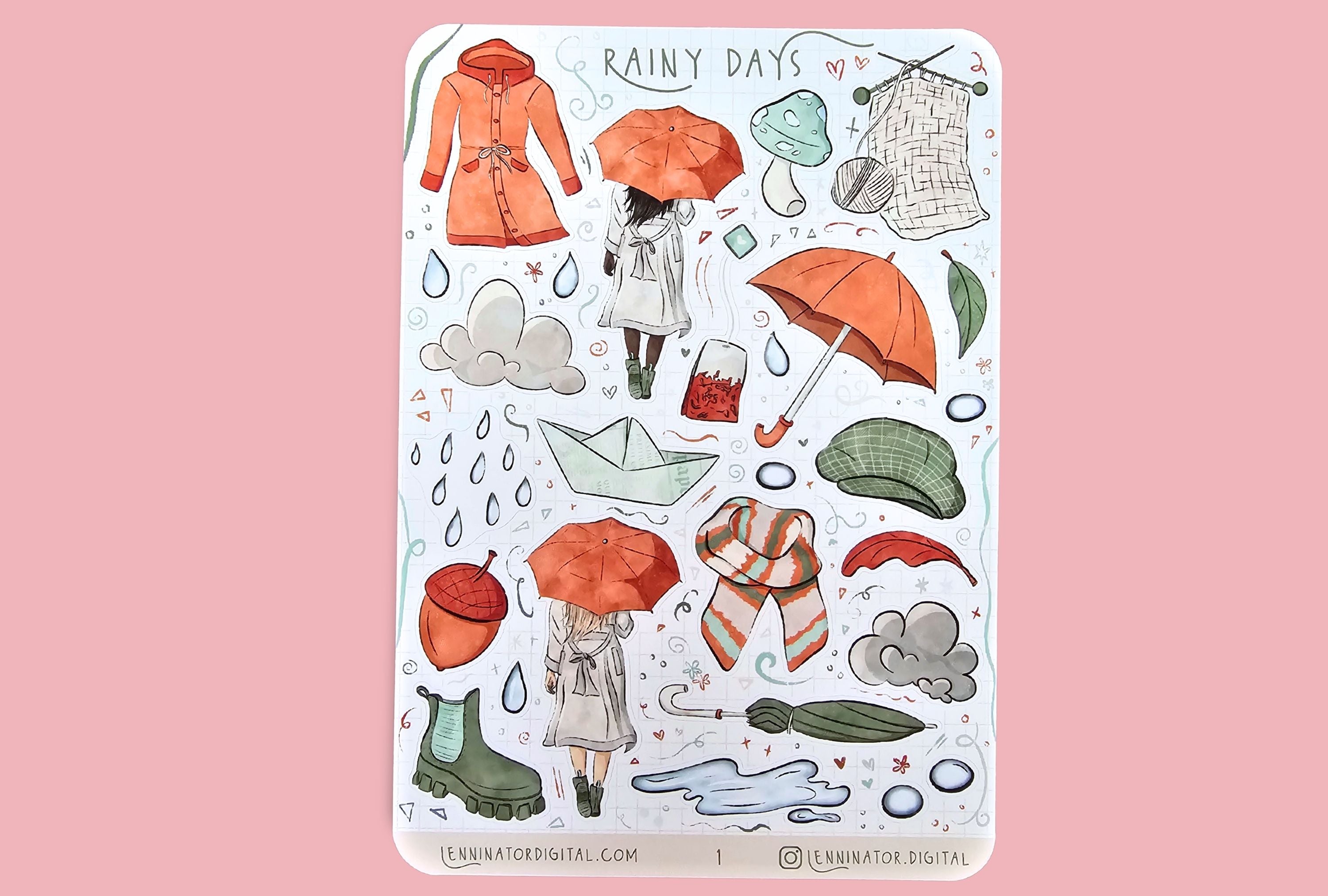 Rainy Day Sticker Sheets