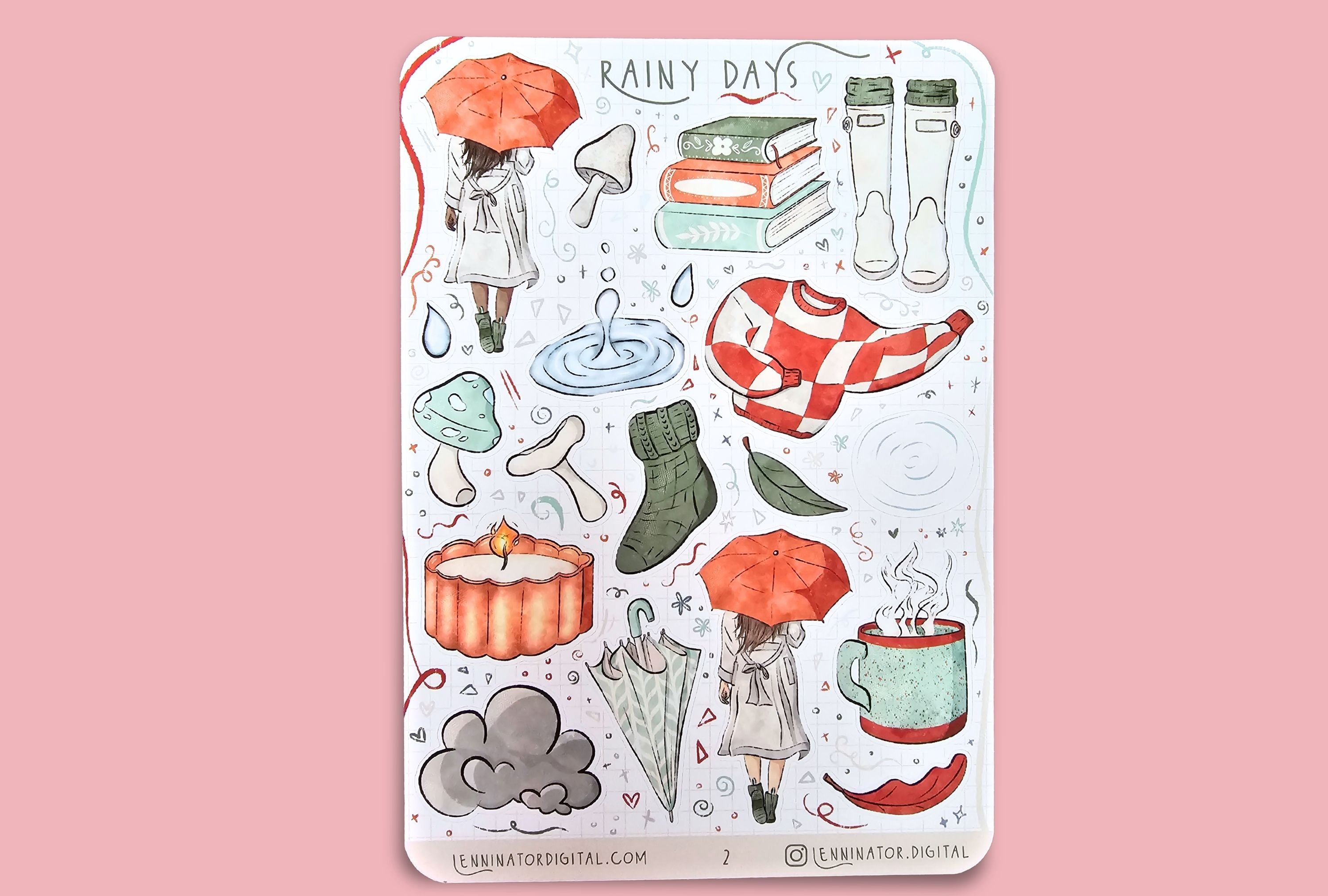 Rainy Day Sticker Sheets