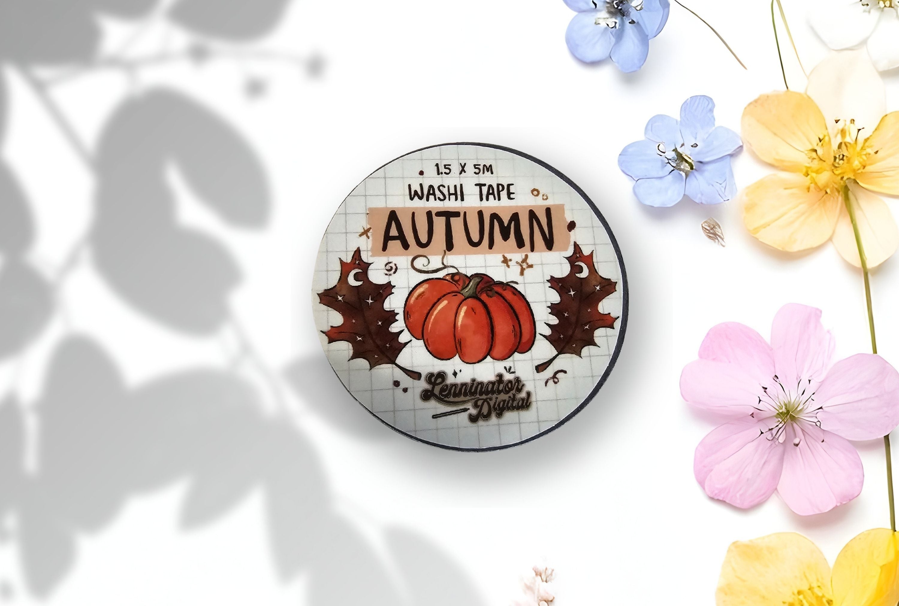 Autumn themed washi tape sticker