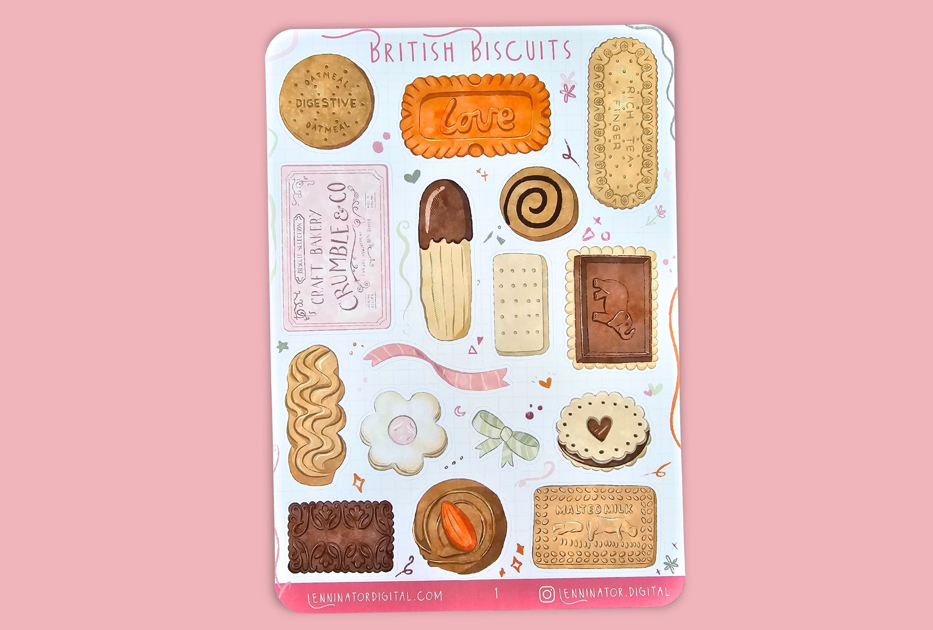 British Biscuit Sticker Sheets