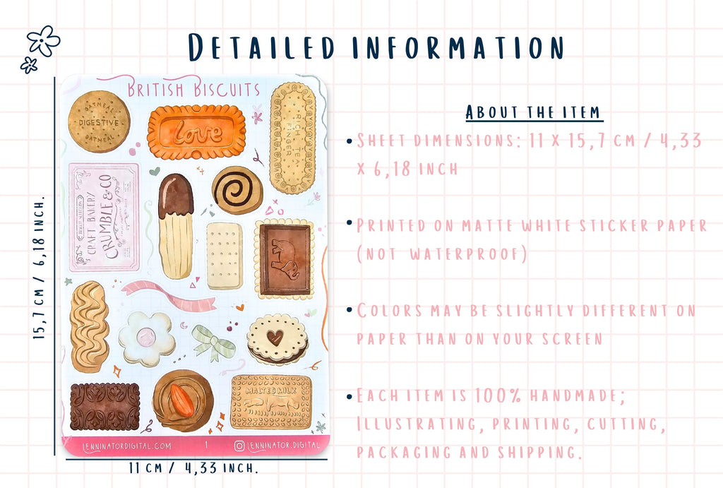 British Biscuit Sticker Sheets