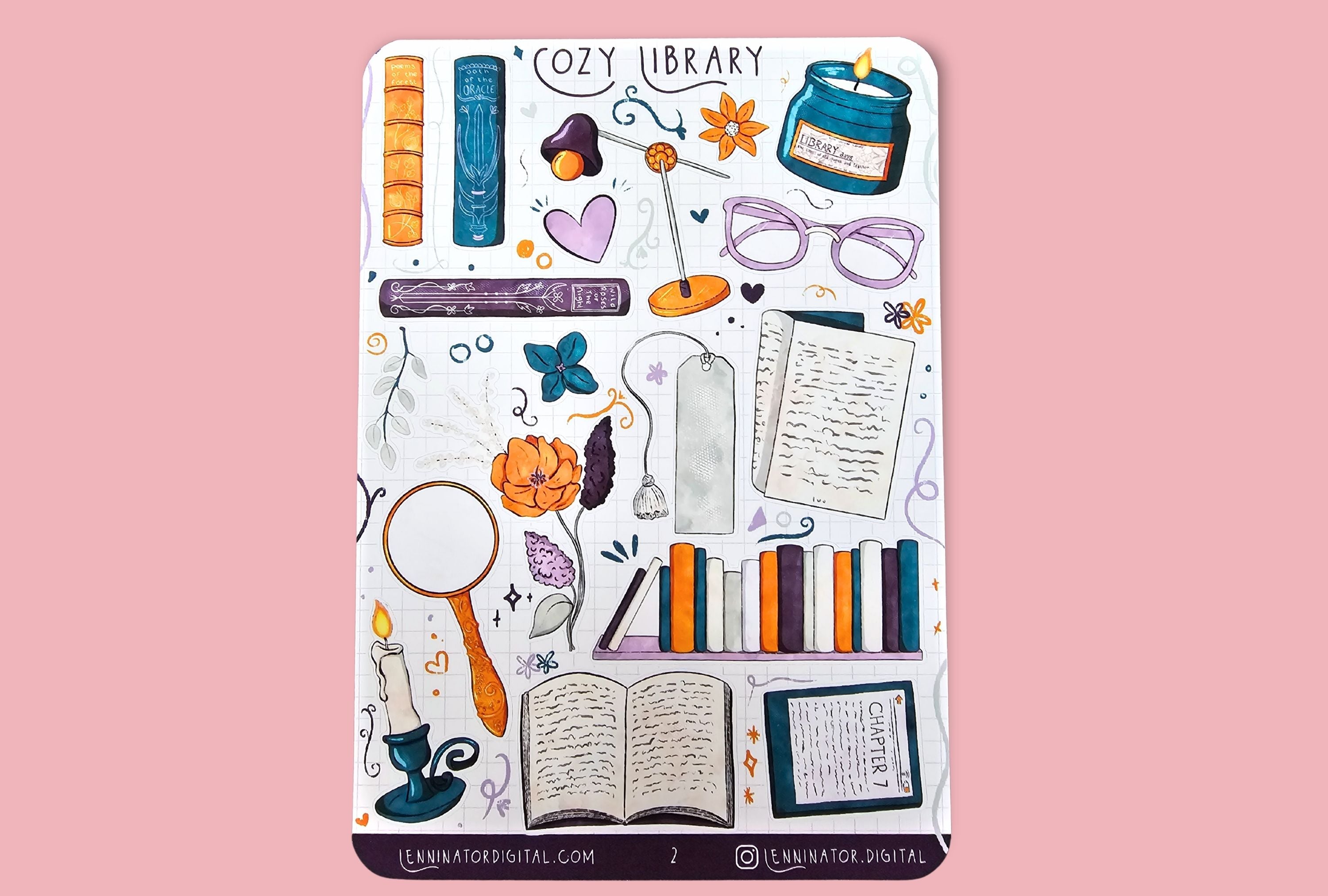 Cozy Library Sticker Sheets