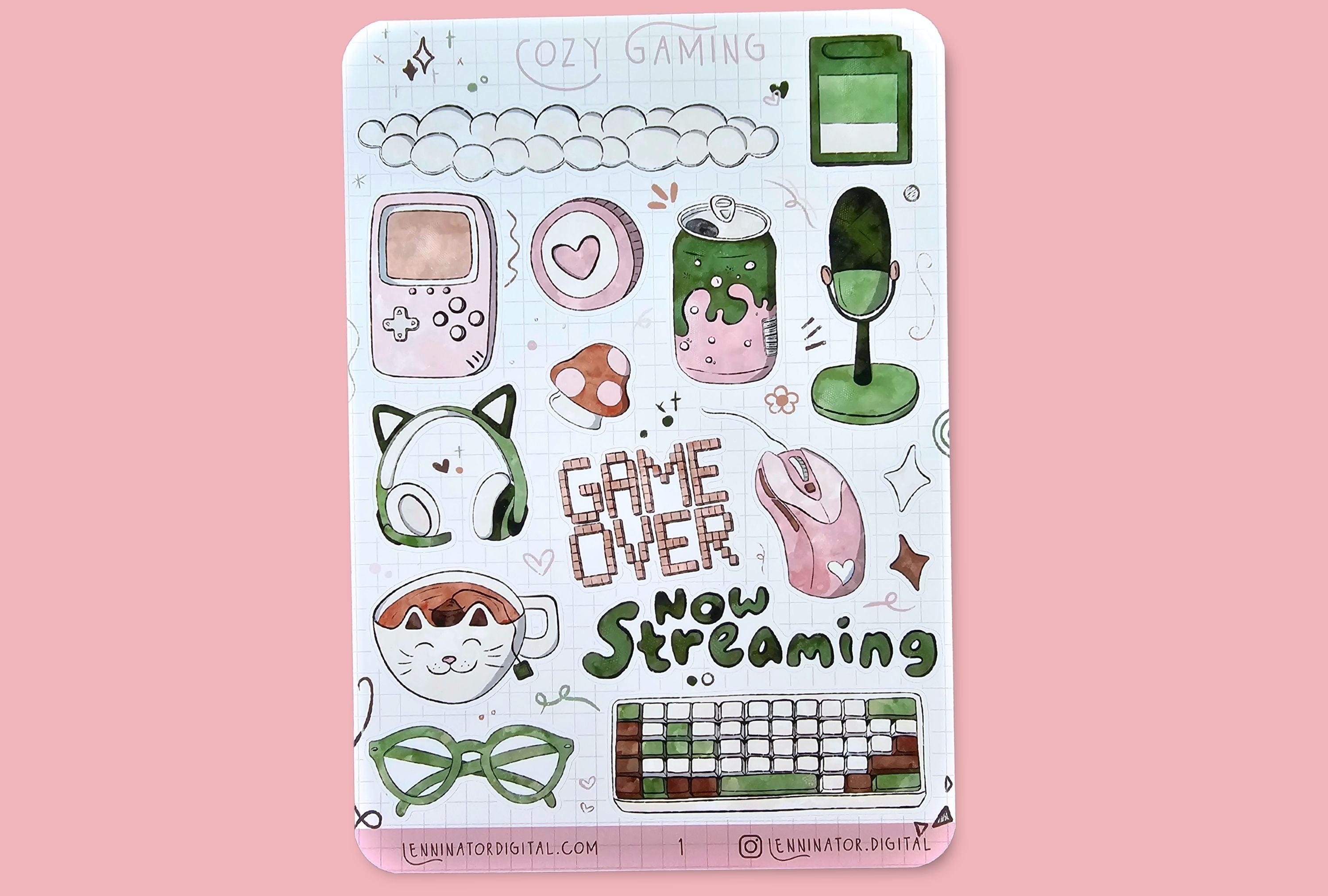 Cozy Gamer Sticker Sheets