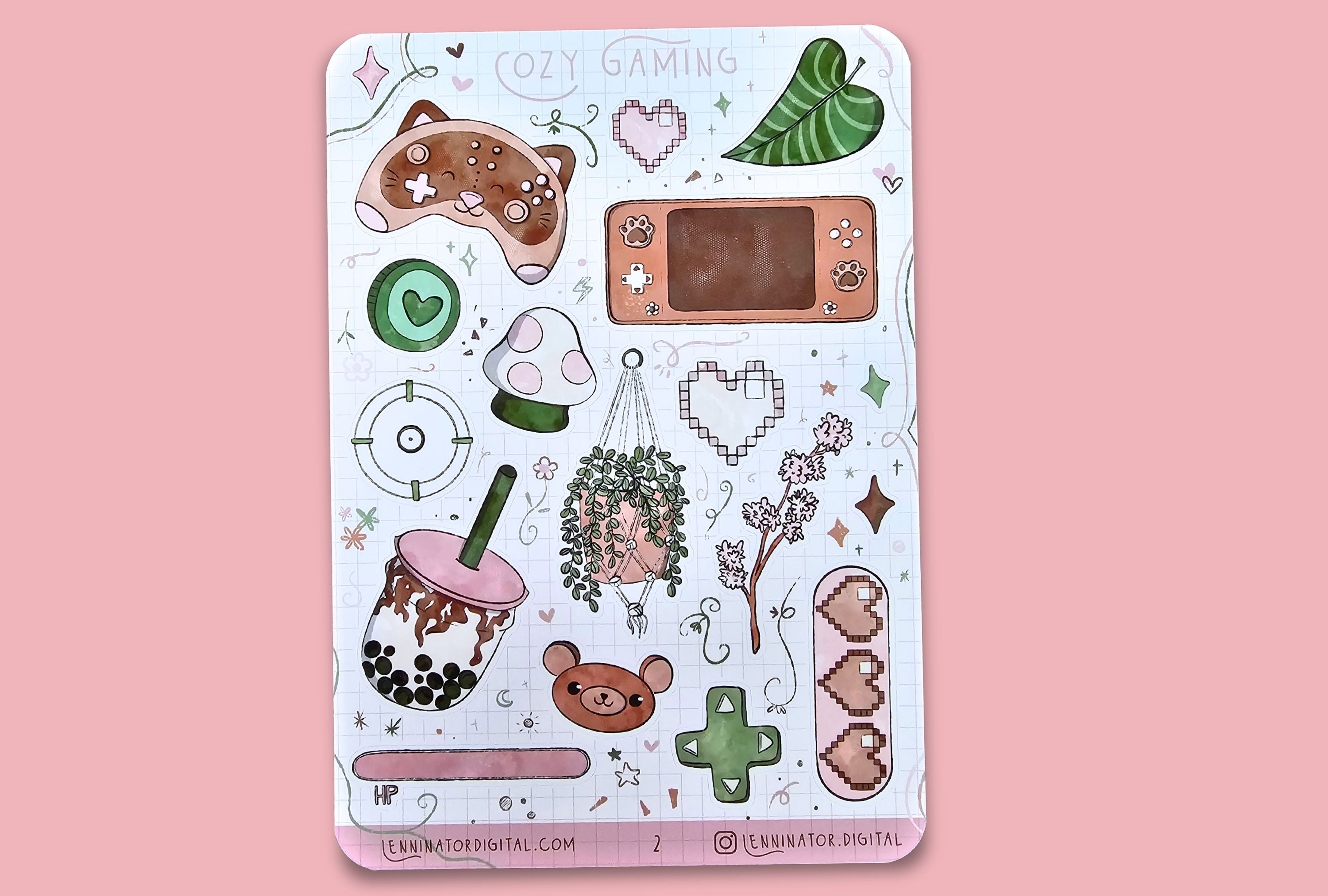Cozy Gamer Sticker Sheets