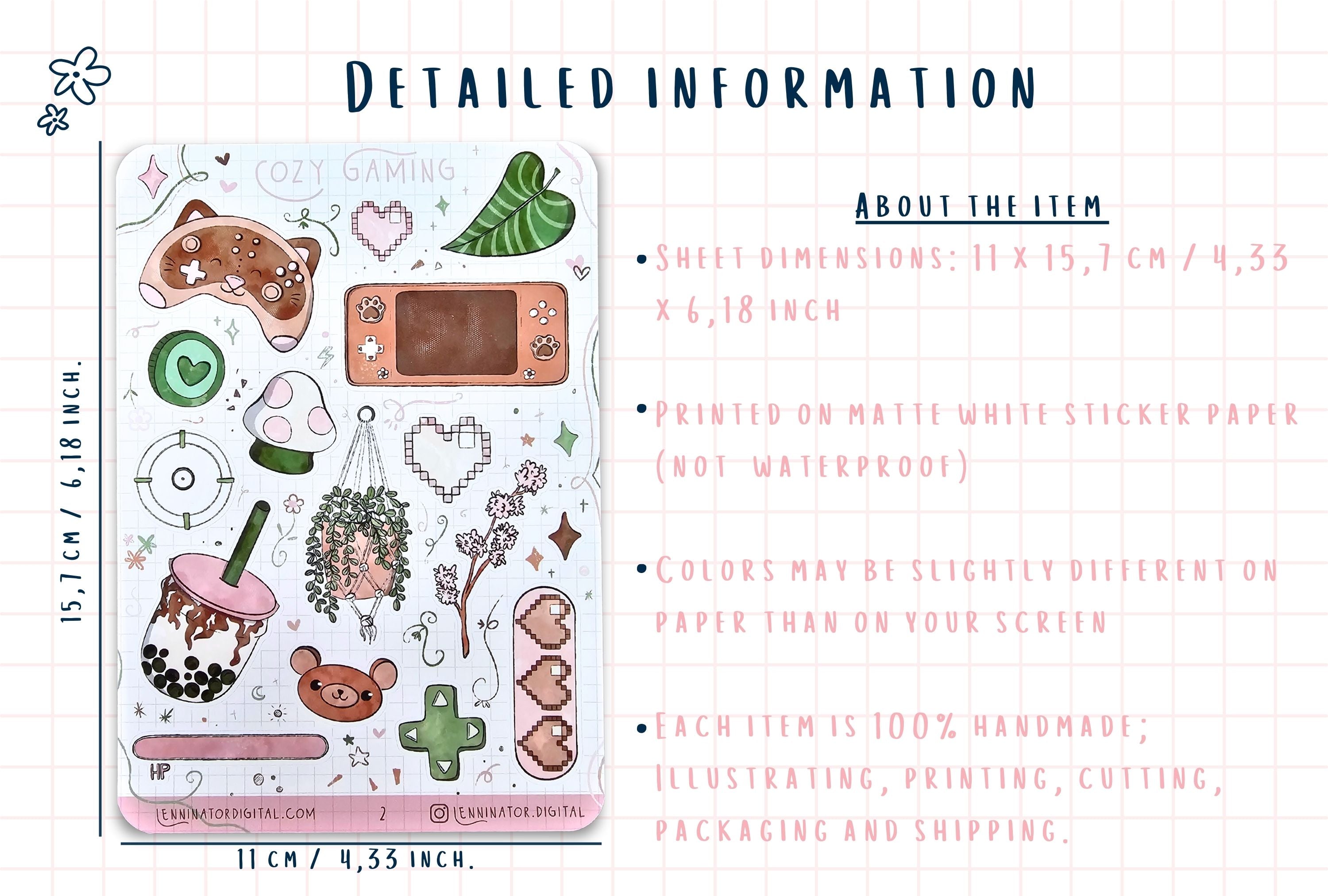 Cozy Gamer Sticker Sheets