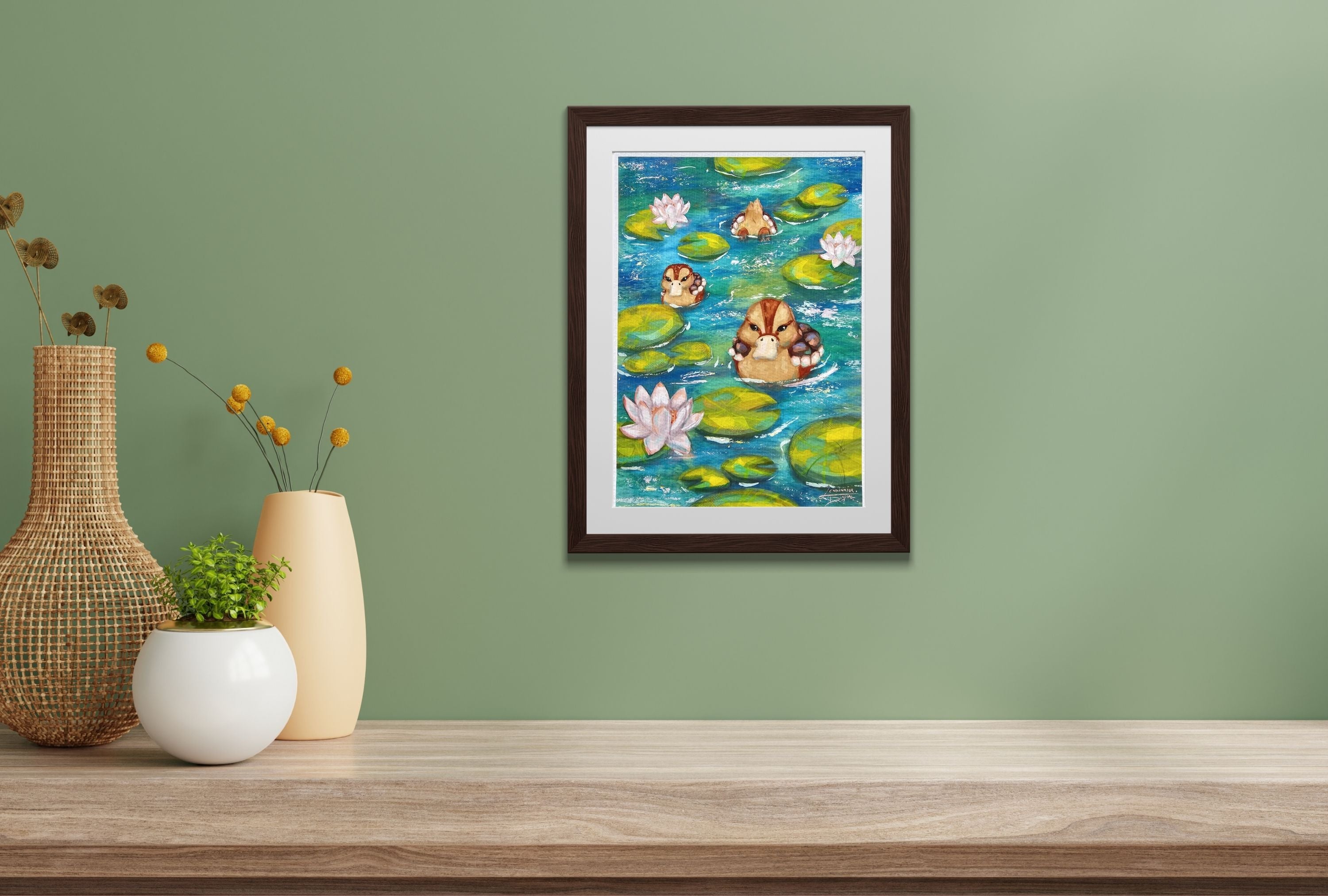 Turtle Duck Art Print
