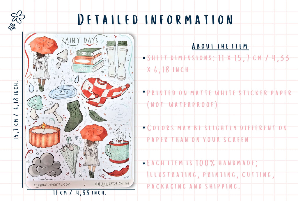 Rainy Day Sticker Sheets