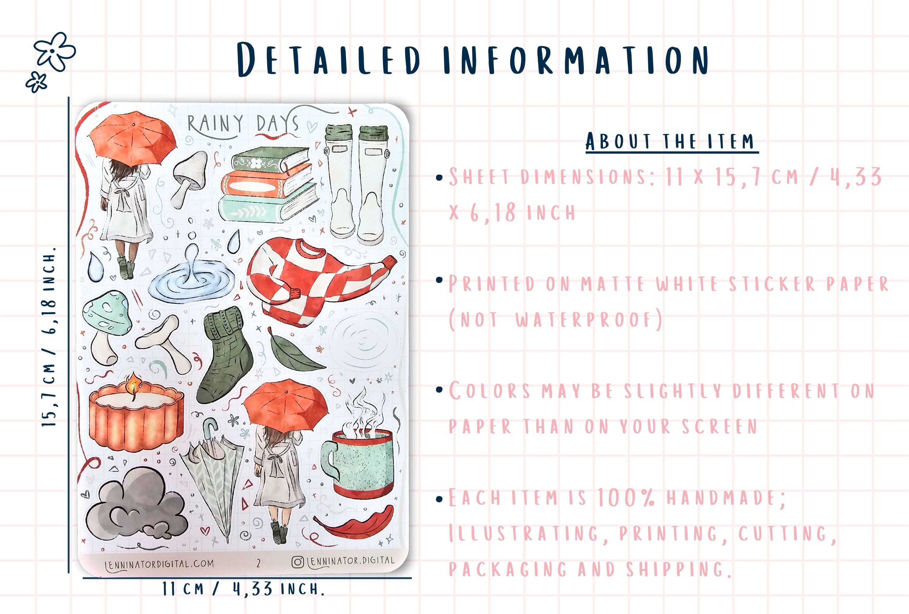 Rainy Day Sticker Sheets
