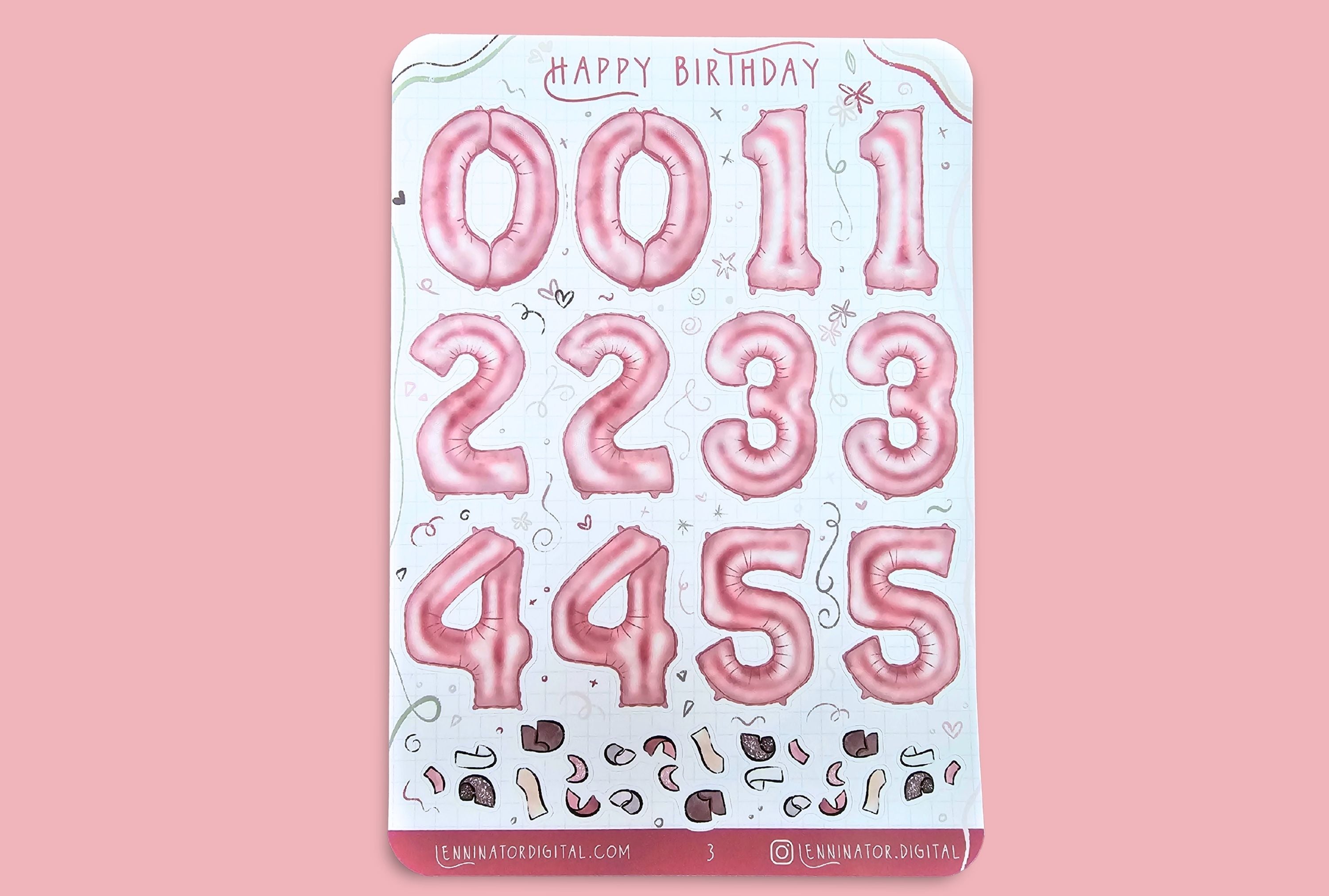 Happy Birthday Sticker Sheets