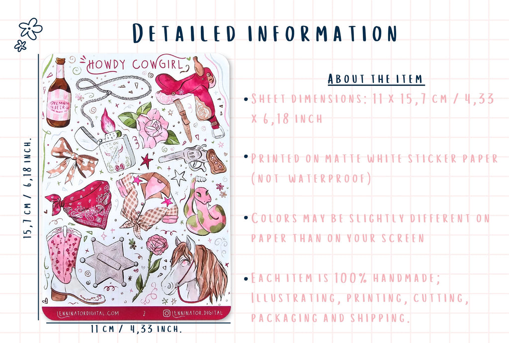Howdy Cowgirl Sticker Sheets
