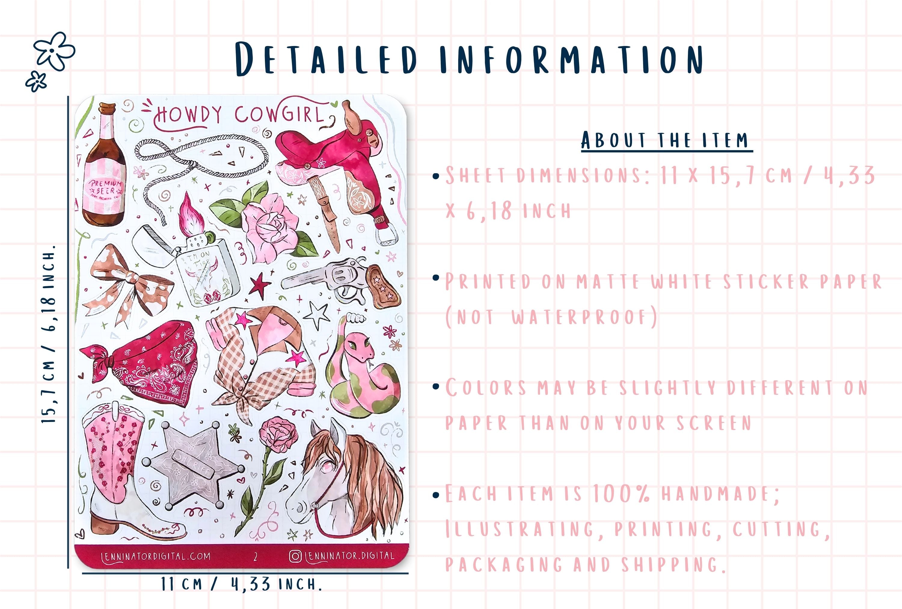 Howdy Cowgirl Sticker Sheets