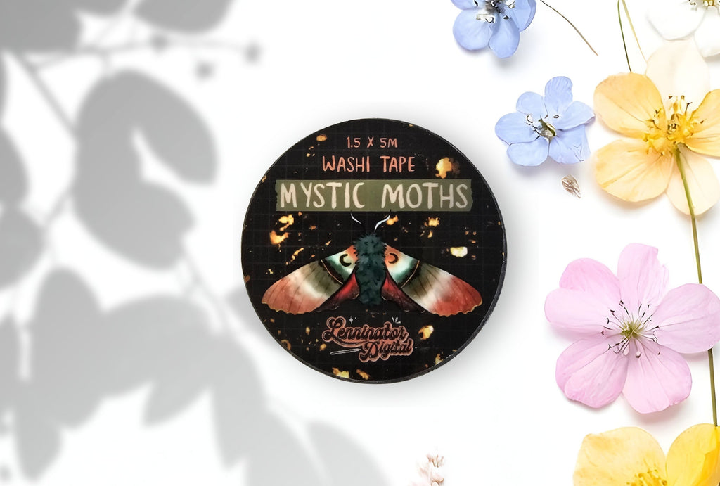 Mystic moth washi tape sticker