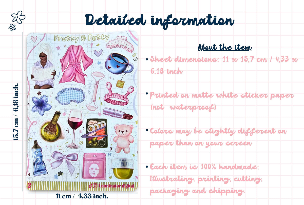 Pretty & Petty Sticker Sheets