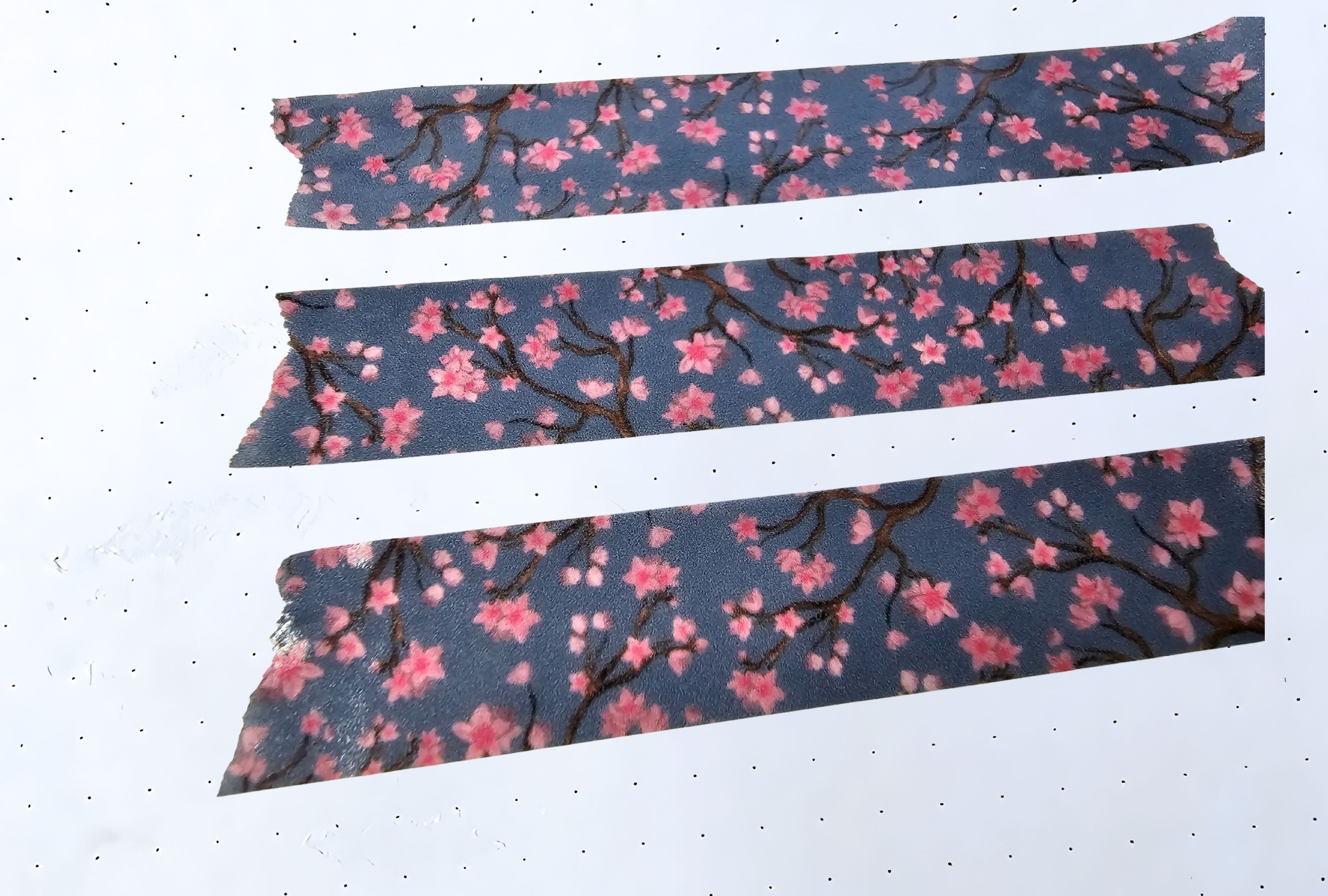 Close-up of a cherry blossom themed washi tape