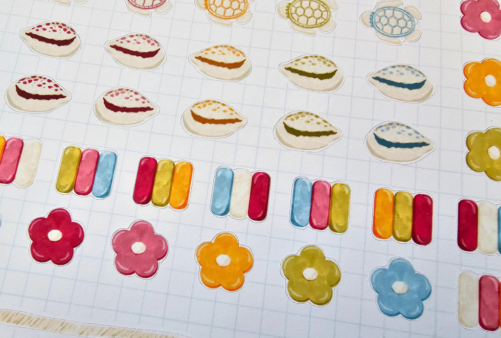 Summer Letter Beads Sticker Sheets