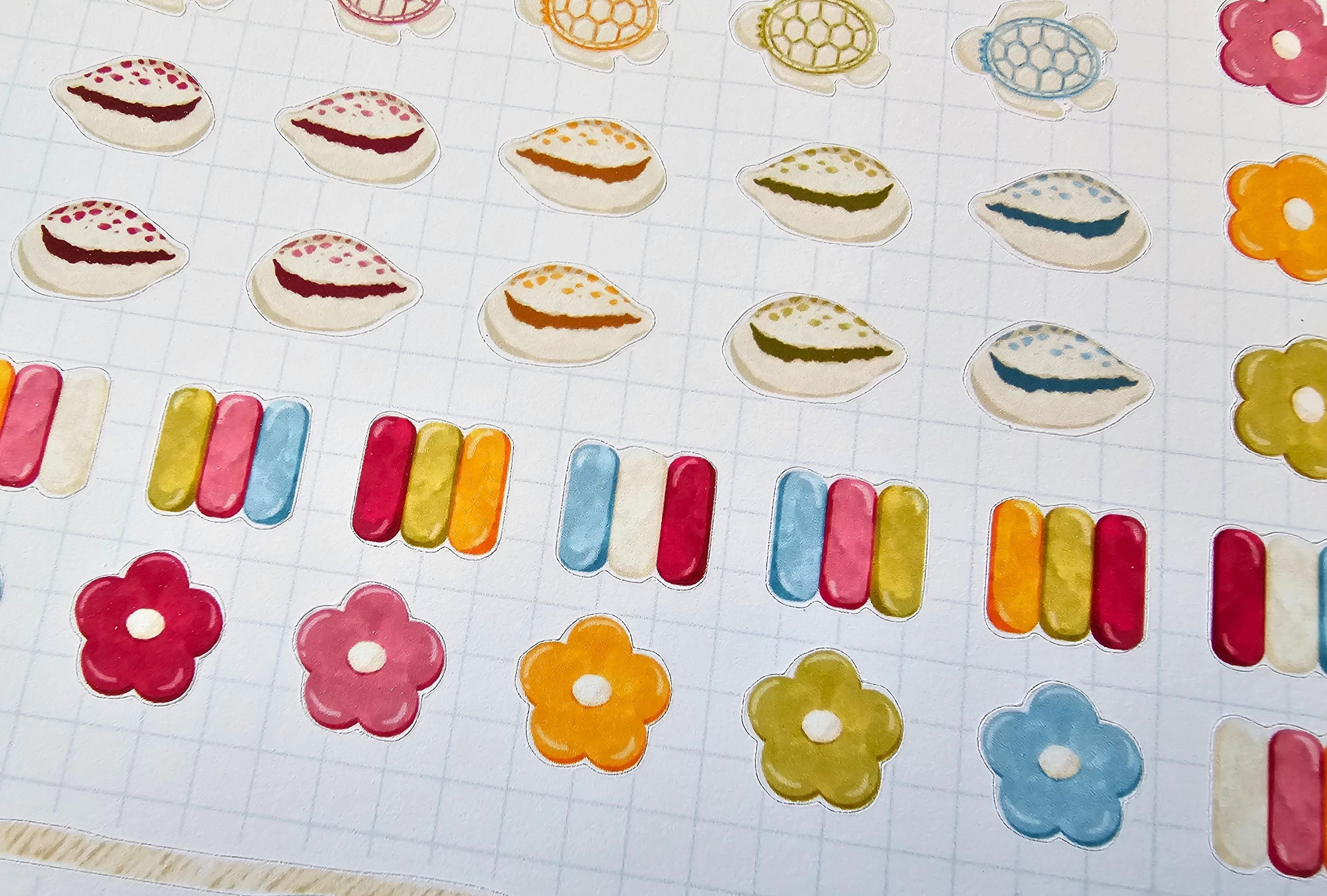 Summer Letter Beads Sticker Sheets