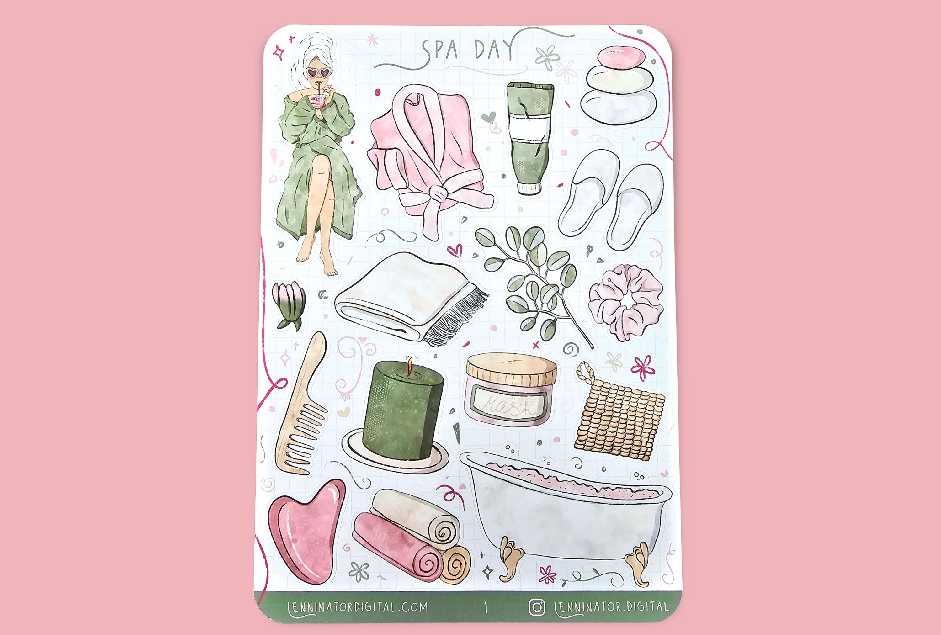 Spa day Sticker Sheets