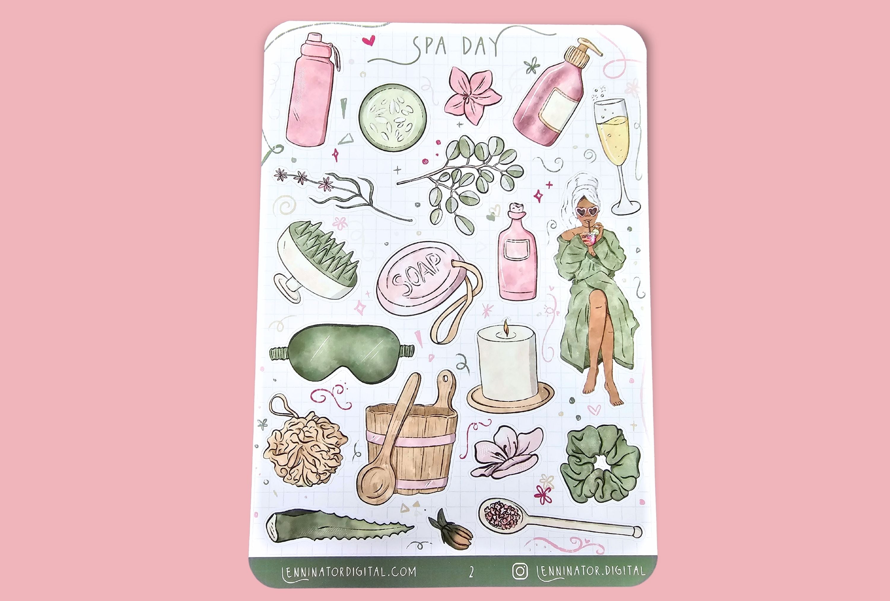 Spa day Sticker Sheets