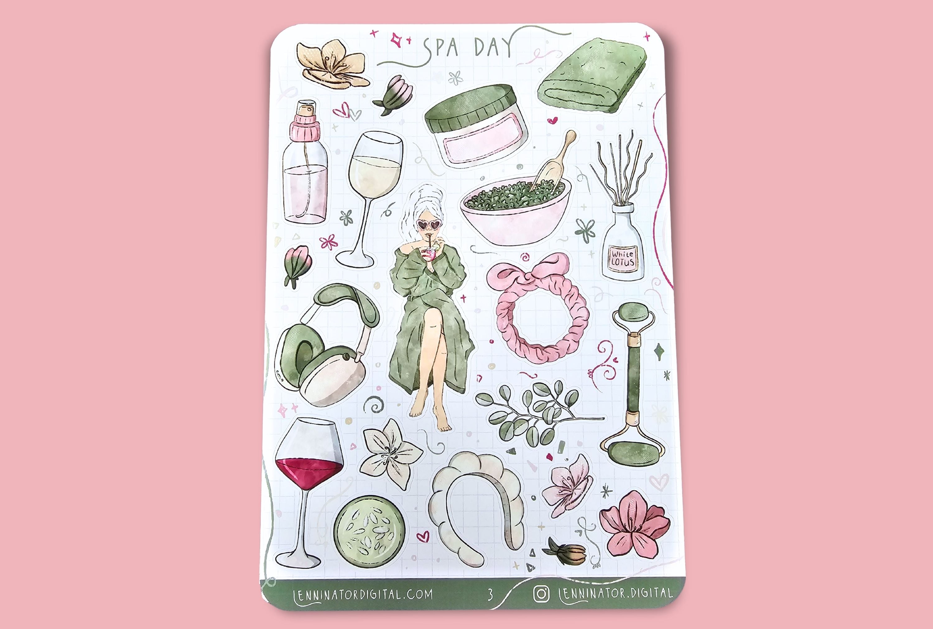 Spa day Sticker Sheets