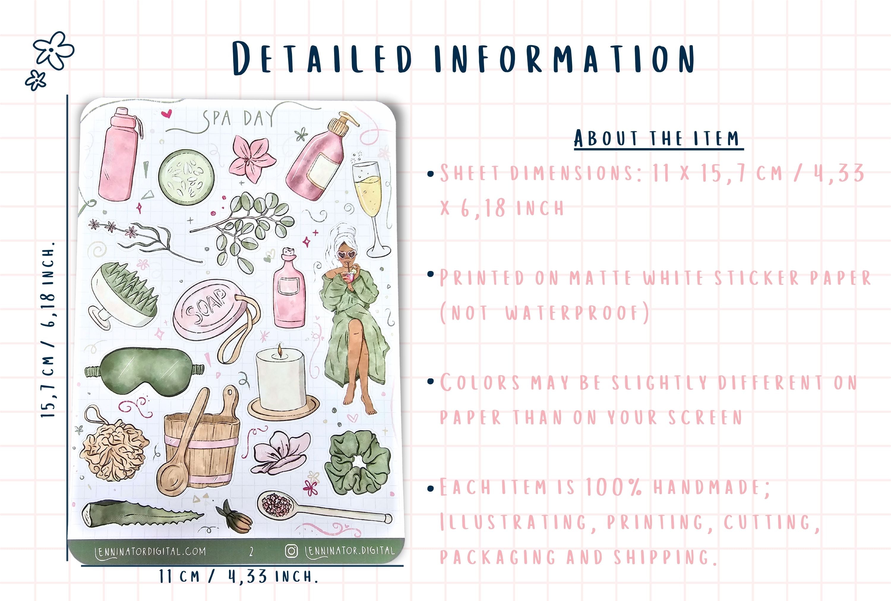 Spa day Sticker Sheets