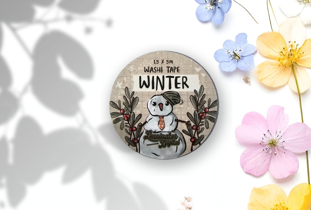 Winter washi tape sticker design