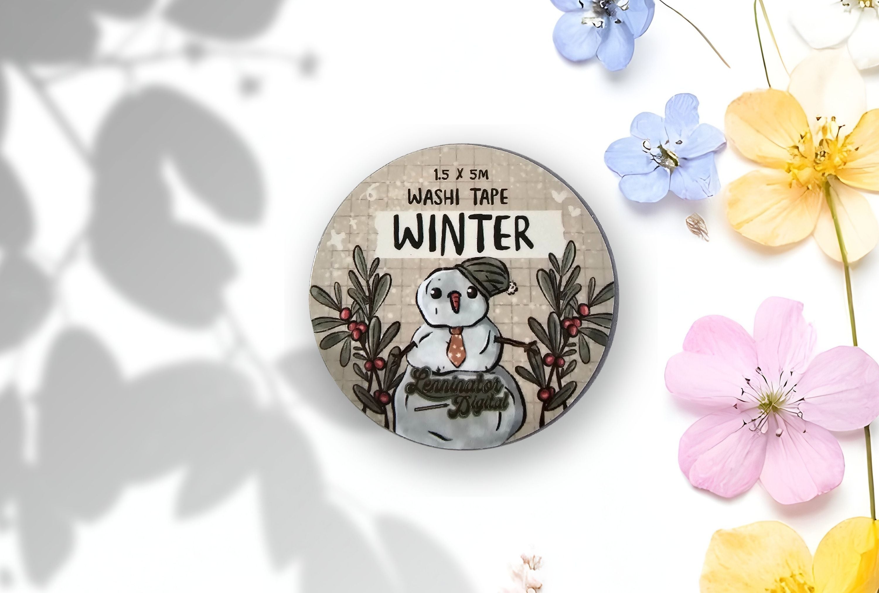 Winter washi tape sticker design